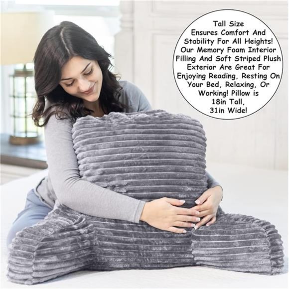 Reading Pillow with Reading Light and Wrist Support,Has Arm Rests,& Back Support - Picture 6 of 7